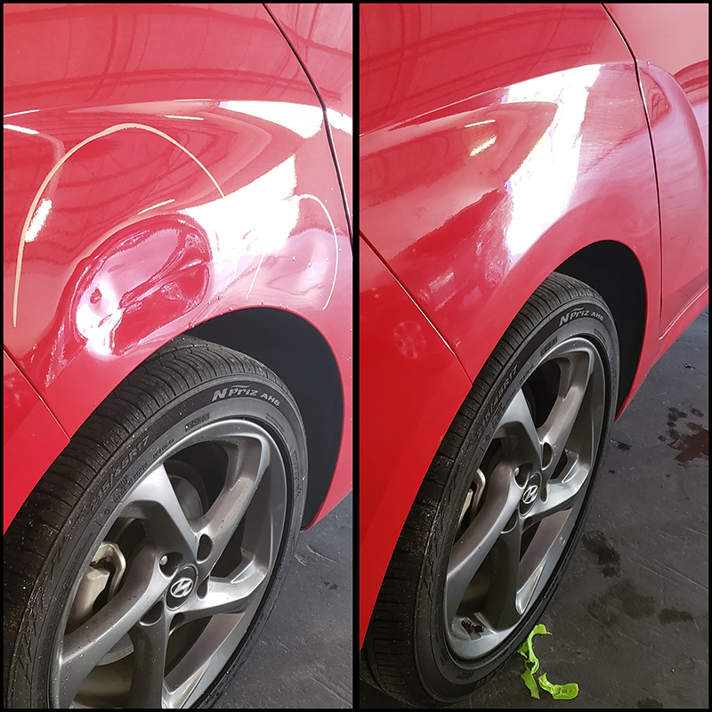 Before and After Crease Repair